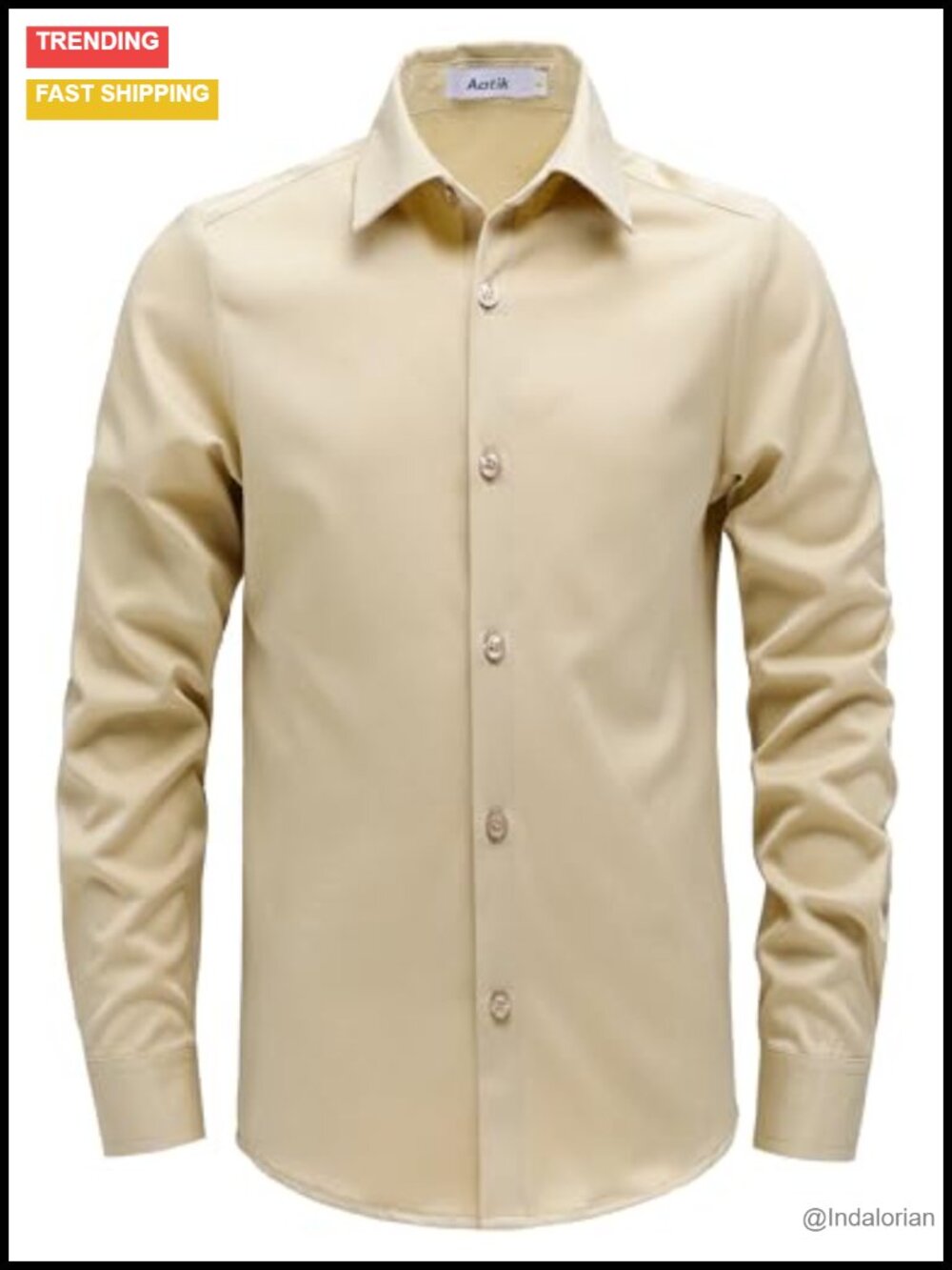 Boys Stretch Wrinkle Free Dress Shirts Button Down Long Sleeve Formal